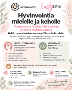 Read more about the article Hyvinvointia mielelle ja keholle – yli 60-vuotiaille naisille Kuopiossa